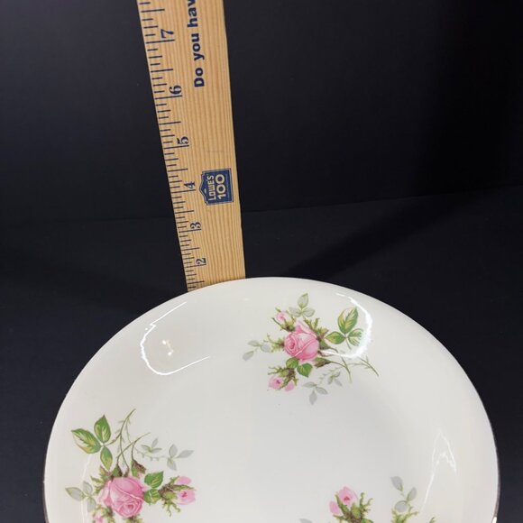 Vintage Royal Wilton Ceramic Bowl With 22K Gold Trim & Pink Rose Design - Picture 6 of 6